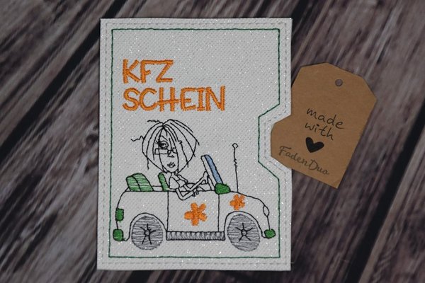 KFZ-Scheinhülle "Frau im Cabrio"
