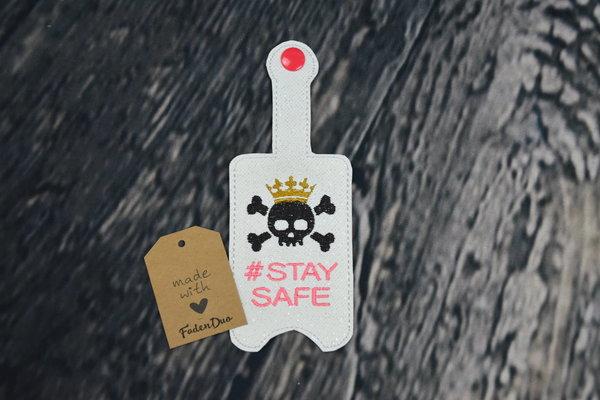 Desinfektionsmittel Anhänger "#Stay Safe"